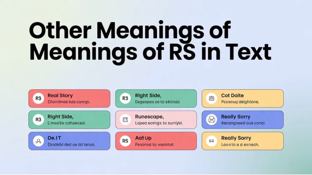 Other Meanings of RS in Text