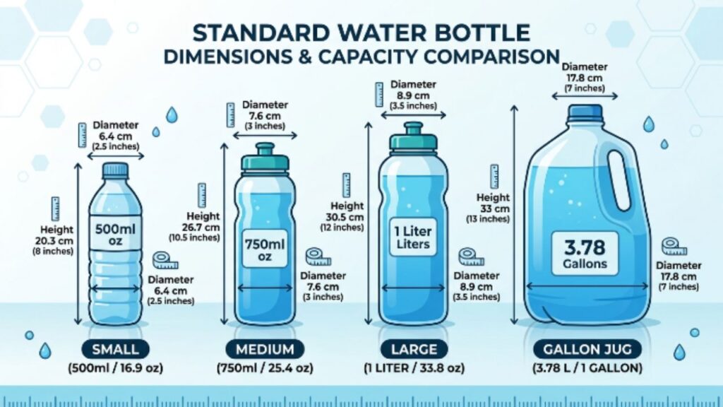 Water Bottle Dimensions